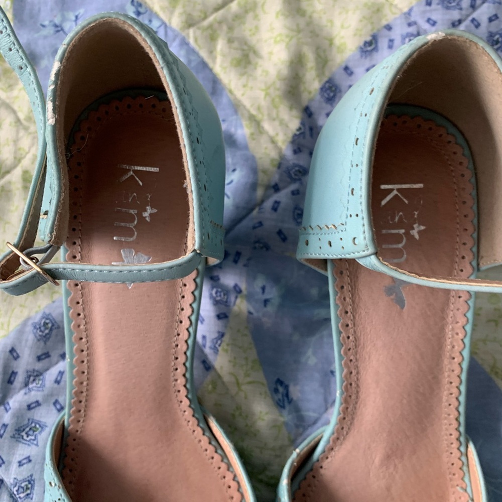 Blue Open Toed Heels - Picture 3 of 3